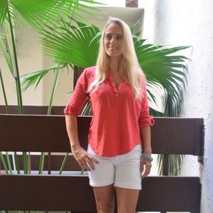 Gap Straight White Denim Shorts 26r